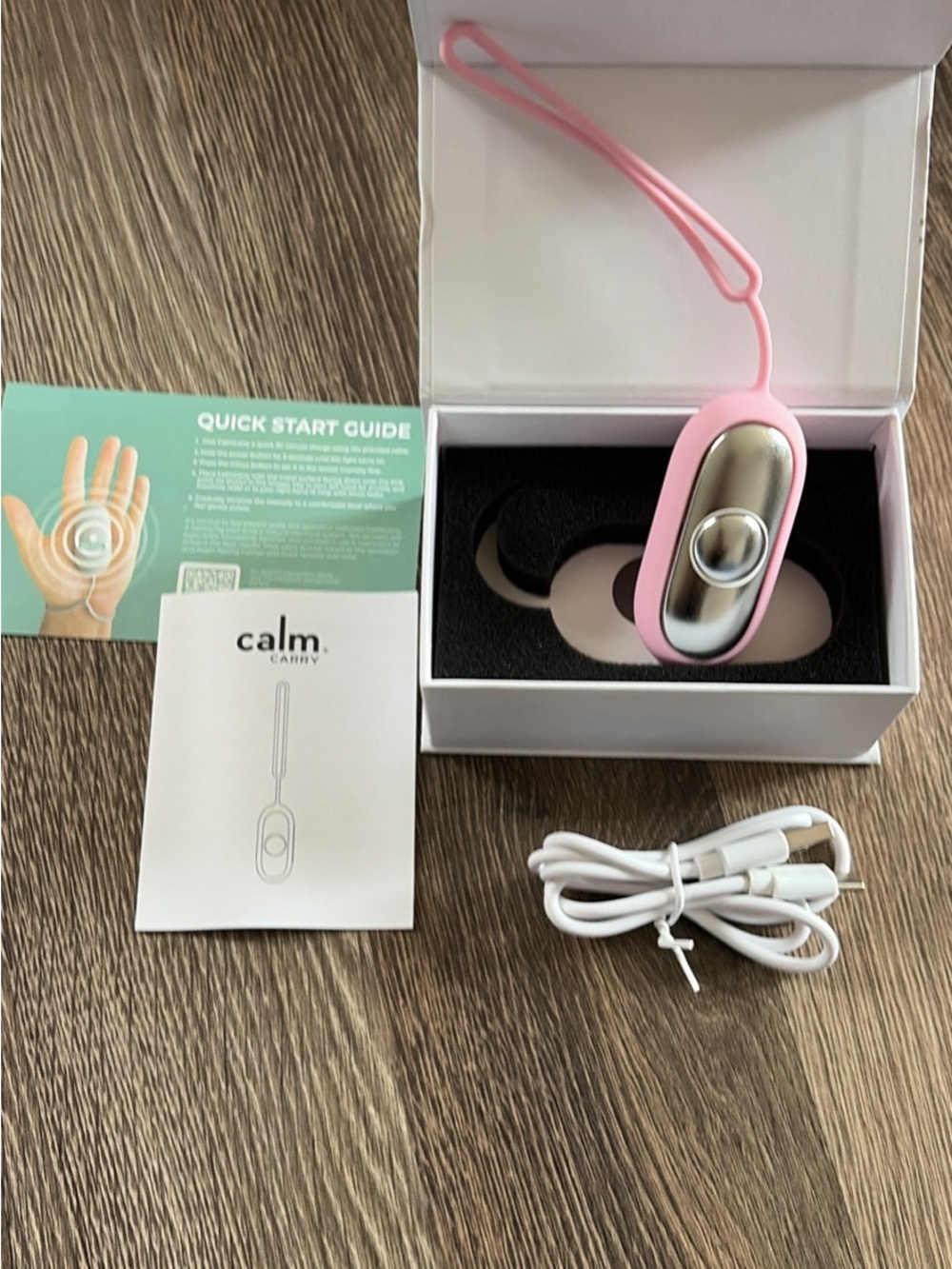Calm Carry Pink Wearable Electronic Relaxation Device